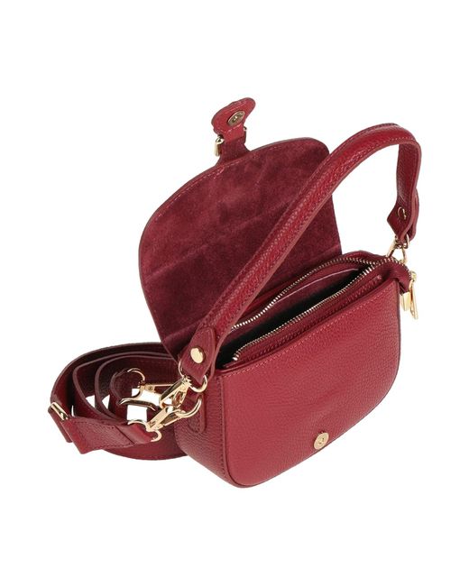 My Best Bags Red Burgundy Handbag Leather