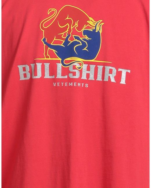 Vetements Red T-Shirt for men