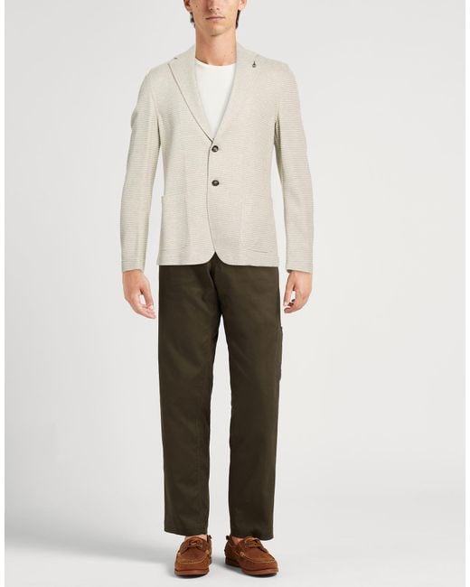 Paoloni White Light Blazer Cotton for men