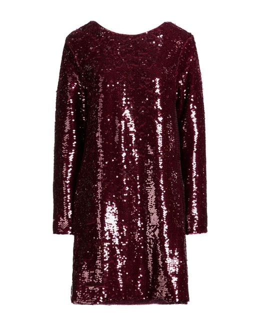 Kocca Purple Burgundy Mini Dress Polyester, Elastane