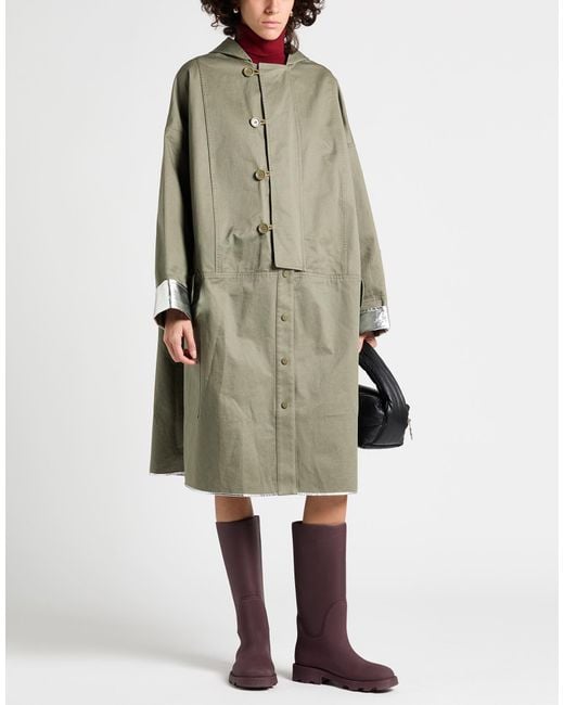 Rabanne Green Military Overcoat & Trench Coat Cotton