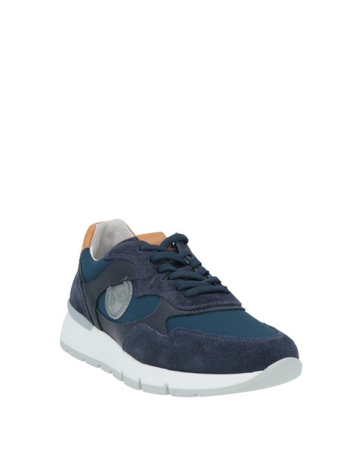 Nero Giardini Blue Sneakers Leather, Textile Fibers for men