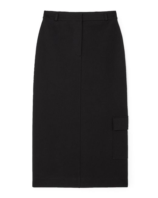 COS Black Midi Skirt