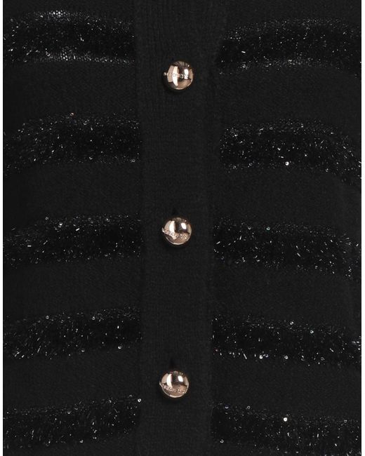 No Secrets Black Cardigan Acrylic, Synthetic Fibers, Viscose, Wool, Metal