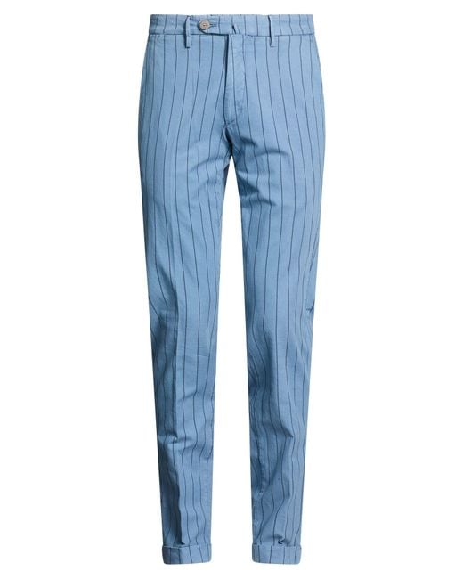 Michael Coal Blue Slate Pants Cotton, Elastane for men