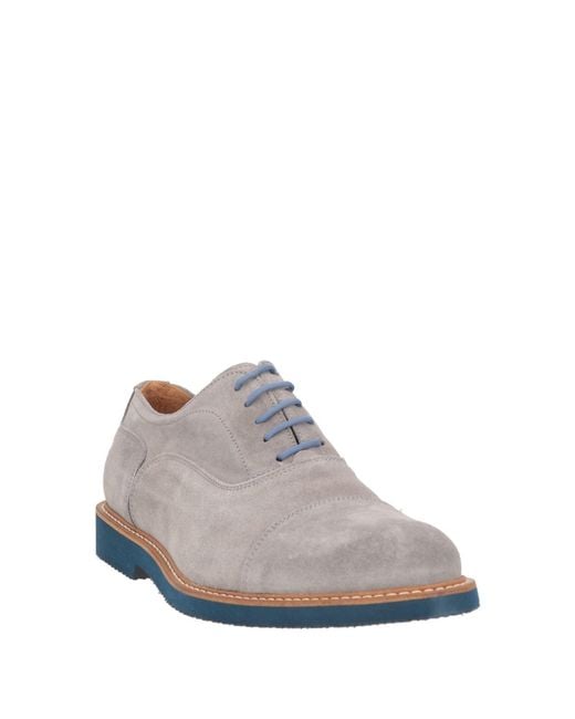 Exton Gray Lace-Up Shoes Leather for men