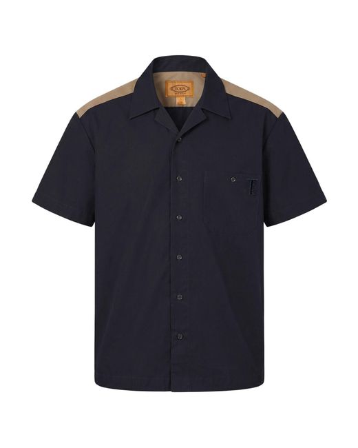 Tod's Blue Shirt Cotton for men