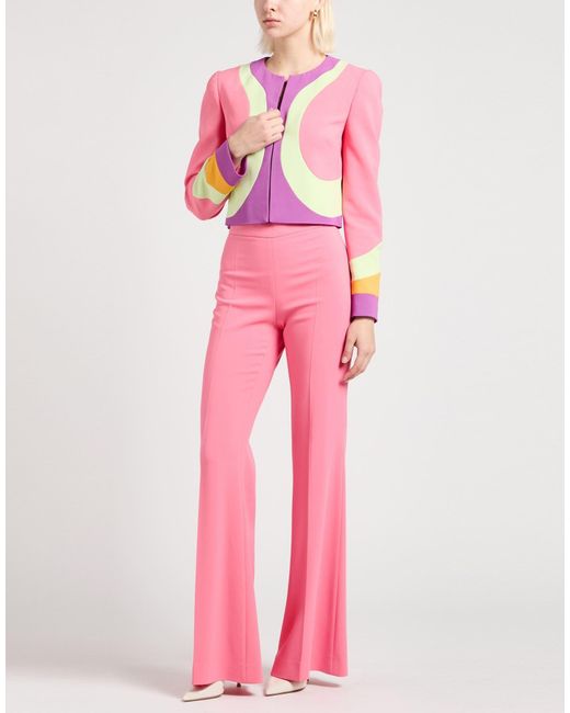Moschino Pink Suit Polyester, Elastane