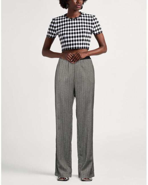 Gaelle Paris Gray Pants Polyester, Viscose, Elastane