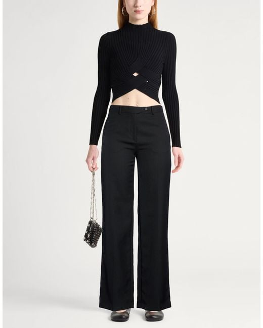 N°21 Black Pants Polyester, Virgin Wool