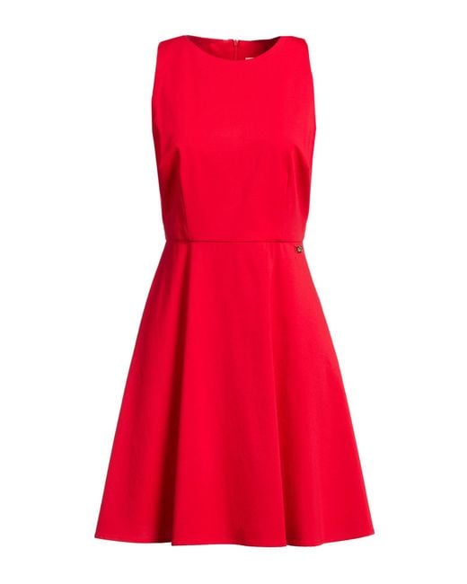 CafeNoir Red Mini Dress Cotton, Nylon, Elastane