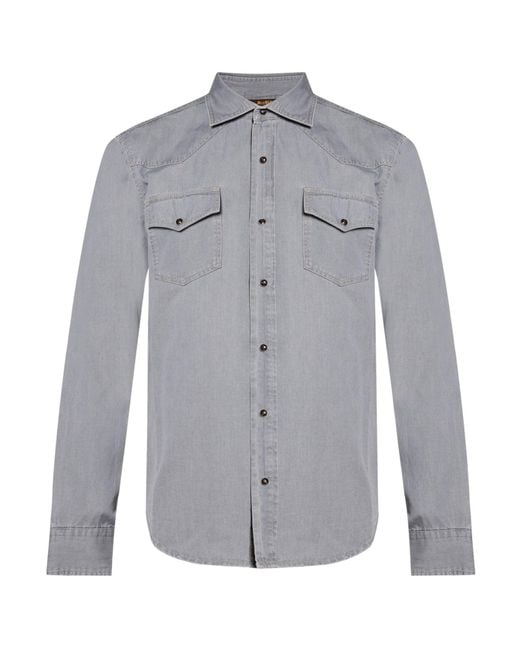 Moorer Gray Shirt Cotton for men