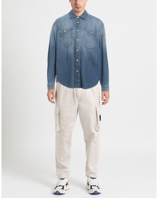 McQueen Blue Denim Shirts for men