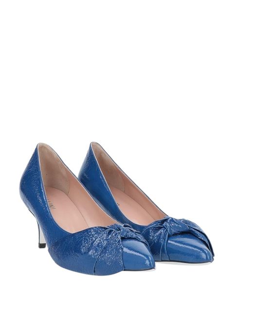 Pollini Blue Pumps Goat Skin
