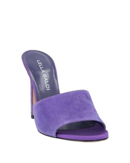 Lella Baldi Purple Sandals Leather