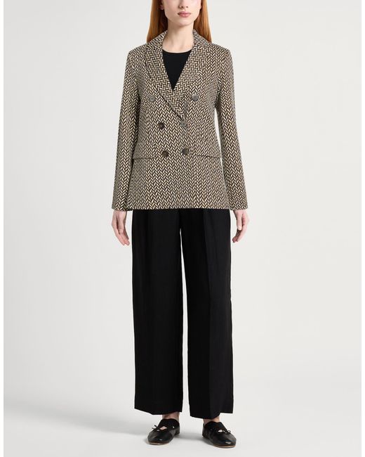 Ottod'Ame Brown Caring Blazer Polyester, Viscose, Polyamide, Elastane