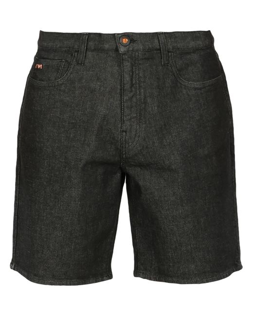 Emporio Armani Gray Denim Shorts for men
