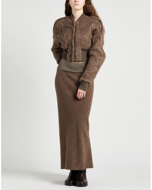 Rick Owens Brown Maxi Skirt