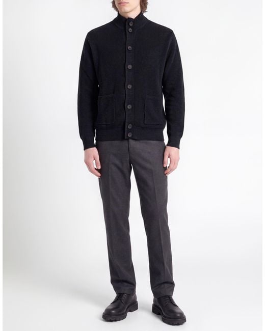 FILIPPO DE LAURENTIIS Blue Cardigan Linen, Cotton for men