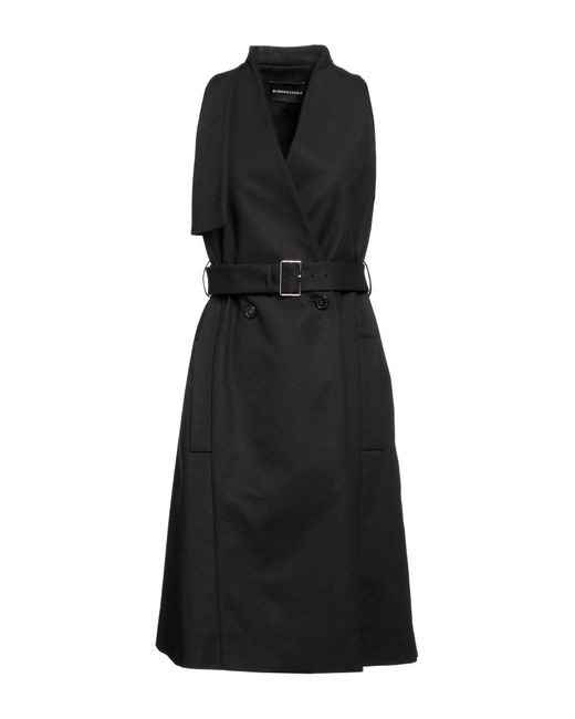 BCBGMAXAZRIA Black Overcoat & Trench Coat