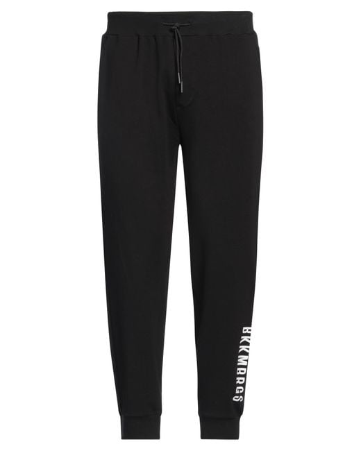 Bikkembergs Black Pants Cotton, Elastane for men
