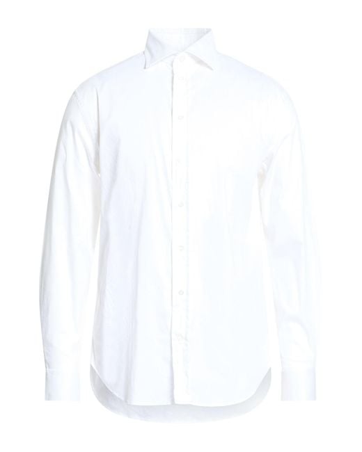 Emporio Armani White Shirt Cotton, Polyamide, Elastane for men