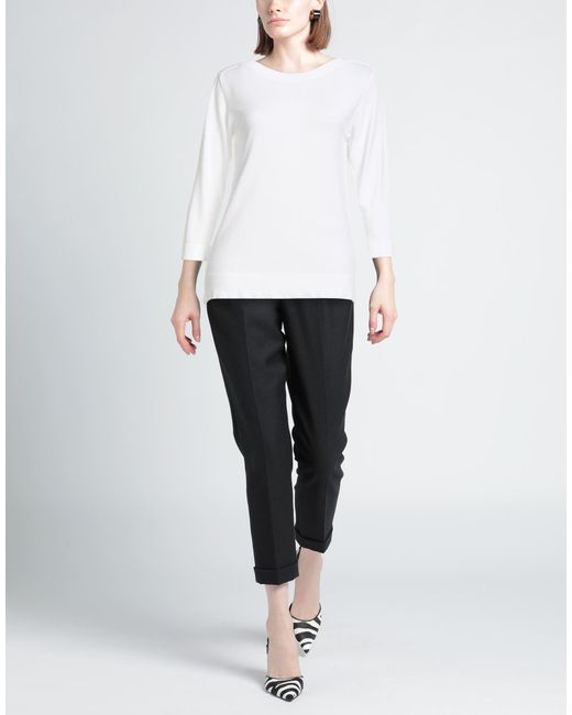 Vicario Cinque White Sweater Viscose, Polyester