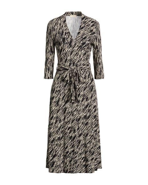 Siyu Gray Midi Dress Viscose, Elastane