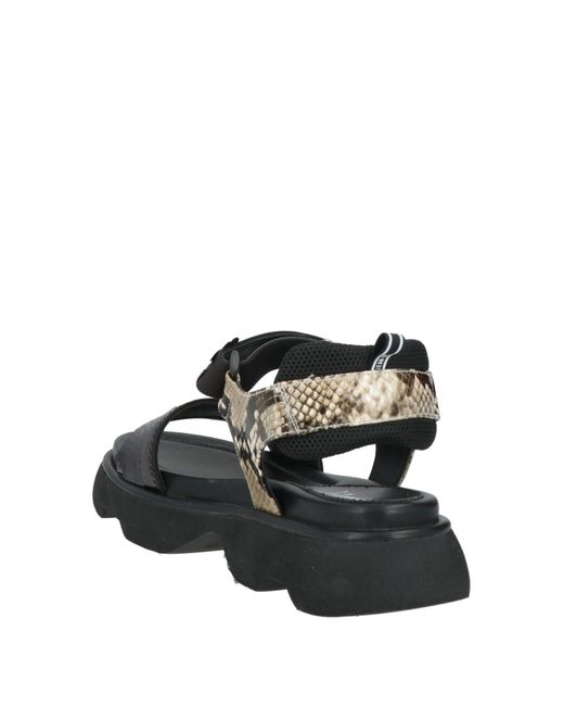 Jeannot Black Sandals Textile Fibers