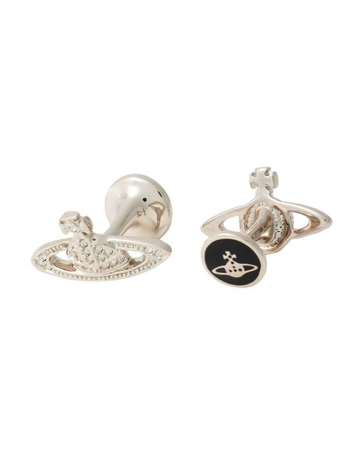 Vivienne Westwood Metallic Mini Bas Relief Cufflinks -- Cufflinks And Tie Clips Brass, Crystal for men