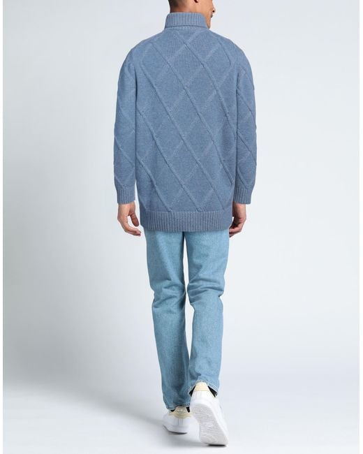 La Fileria Blue Light Turtleneck Cashmere for men