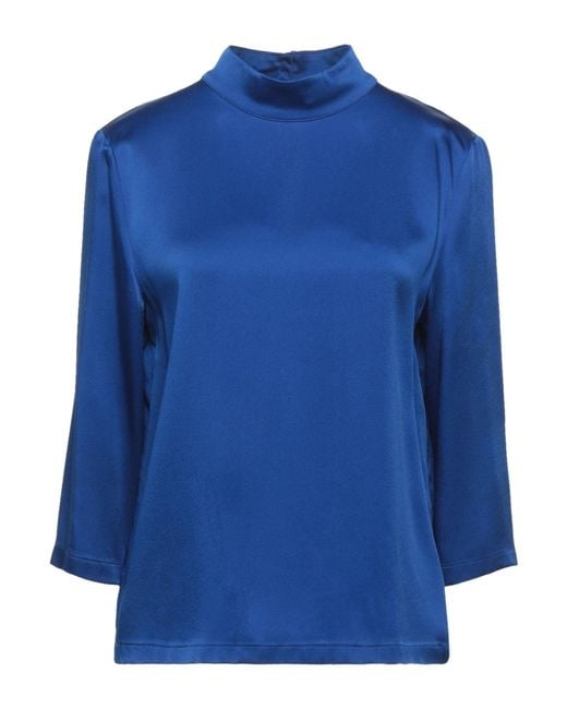 Semicouture Blue Bright Top Acrylic, Viscose