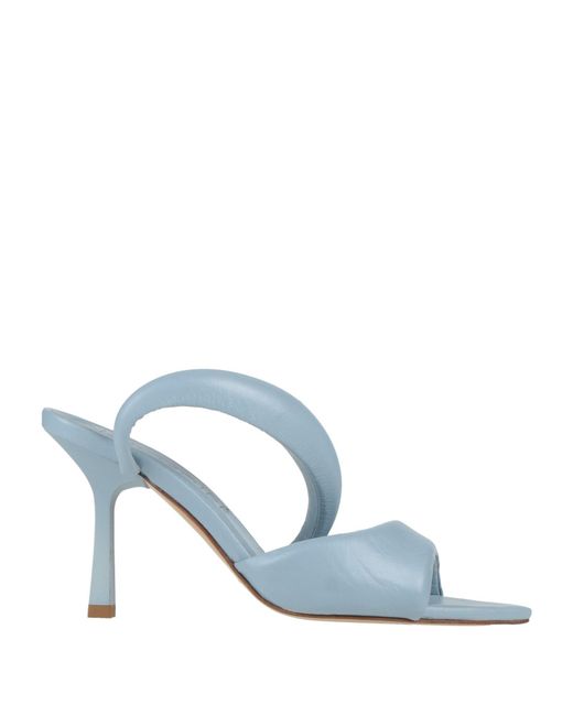 GISÉL MOIRÉ Blue Sandals