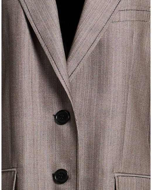 Alberta Ferretti Brown Blazer Polyester, Virgin Wool, Elastane