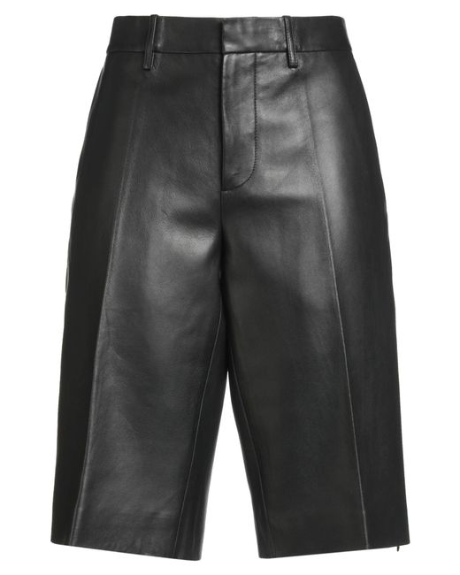 Helmut Lang Gray Shorts & Bermuda Shorts Calfskin