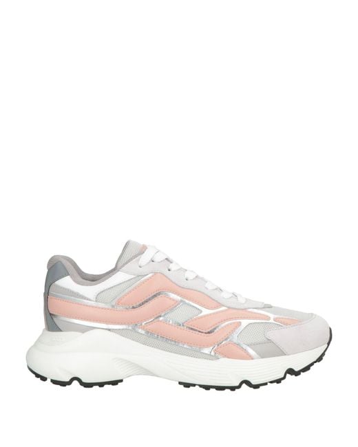 Tod's White Light Sneakers Leather, Textile Fibers