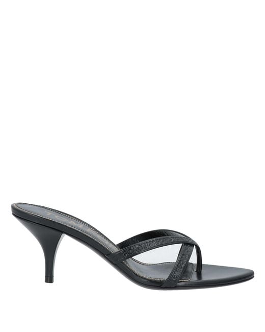 Tom Ford Black Thong Sandal