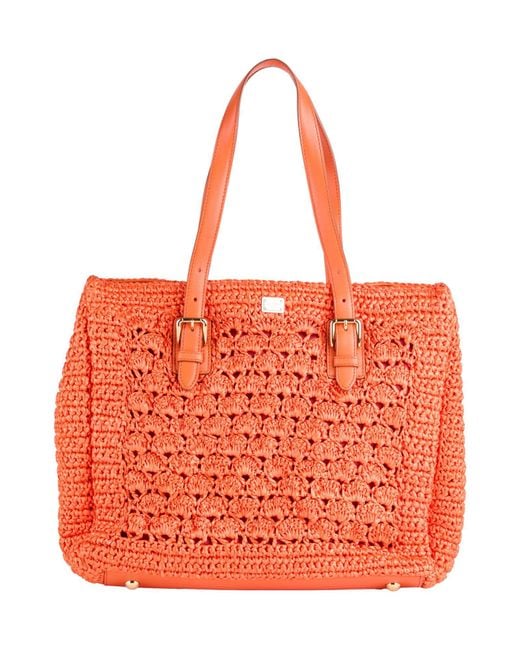 Dolce & Gabbana Orange Handbag Viscose, Calfskin