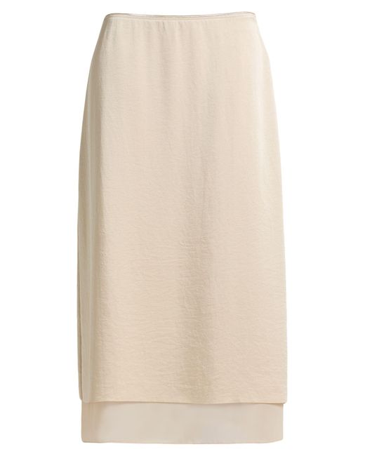 Vince Natural Midi Skirt Polyester