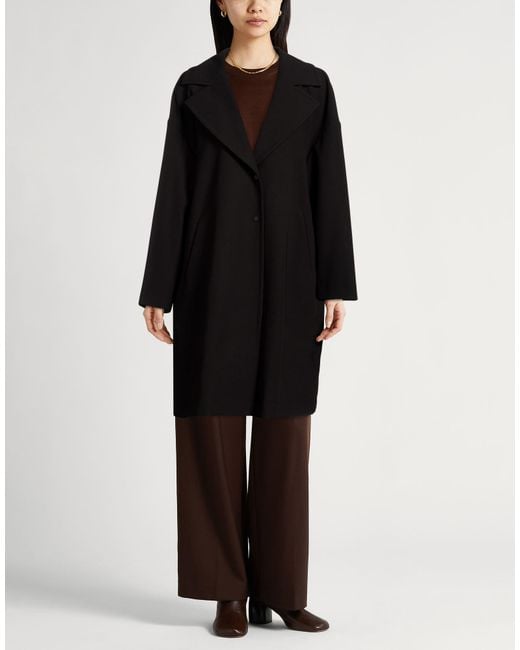Herno Black Overcoat & Trench Coat