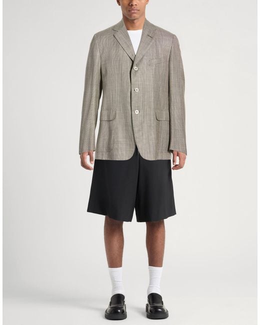 Dunhill Gray Blazer Silk, Wool for men