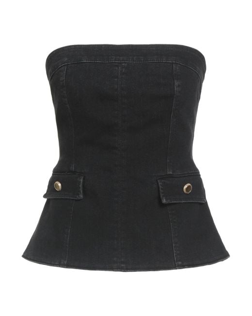 MARCIANO BY GUESS Black Top Cotton, Polyester, Modal, Elastane