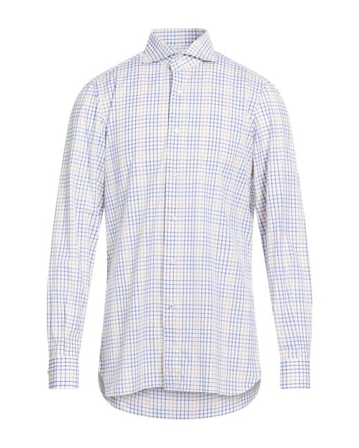 Isaia White Shirt Cotton for men
