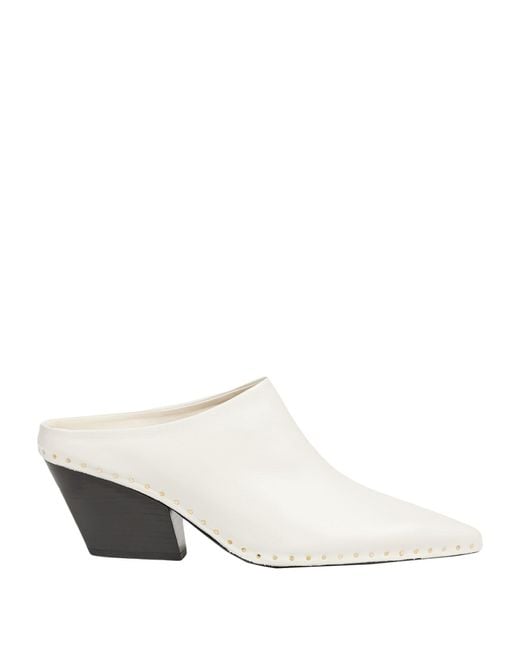 Jil Sander White Mules & Clogs