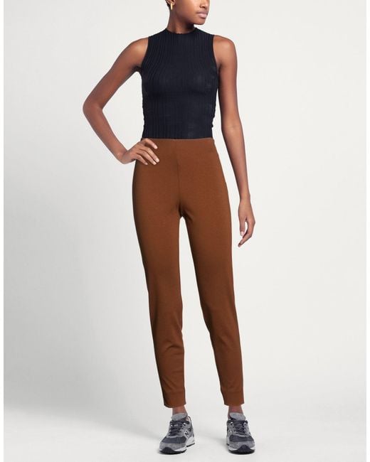 Maliparmi Brown Pants Viscose, Polyamide, Elastane