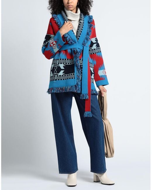 Cardigan Icon en jacquard de cachemire Alanui en coloris Blue