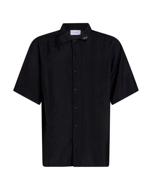 FAMILY FIRST Black Shirt Cupro, Polyester for men