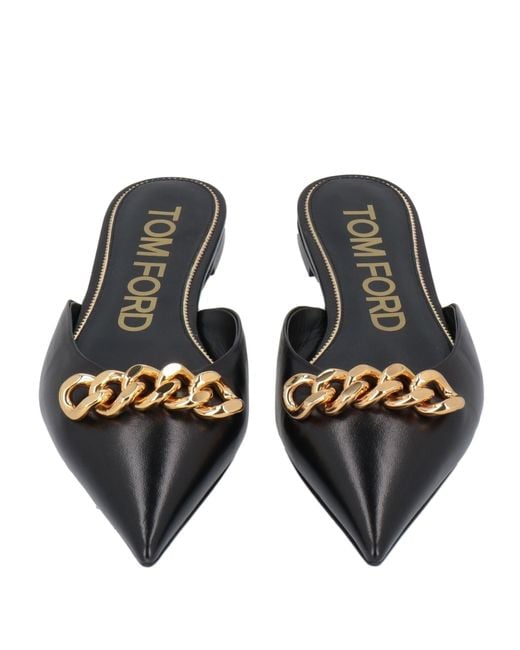 Tom Ford Black Mules & Clogs