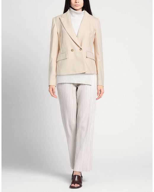ALESSIA SANTI Natural Blazer Cotton, Polyamide, Elastane
