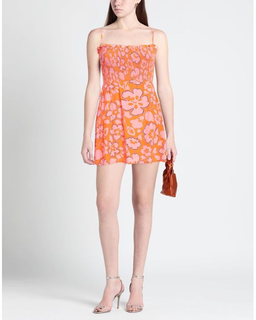 Faithfull The Brand Orange Mini Dress